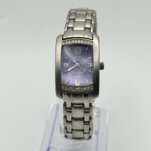 Paolo Gucci PG873WU Silver Tone Purple Dial Women's Watch Working New Battery